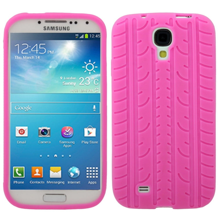 Pure Color Tyre Texture Silicone Case for Galaxy S IV / i9500