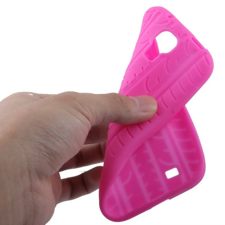 Pure Color Tyre Texture Silicone Case for Galaxy S IV / i9500