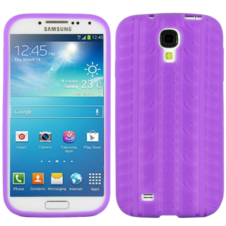 Pure Color Tyre Texture Silicone Case for Galaxy S IV / i9500
