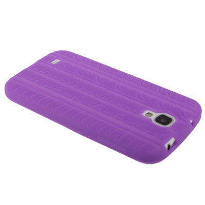 Pure Color Tyre Texture Silicone Case for Galaxy S IV / i9500