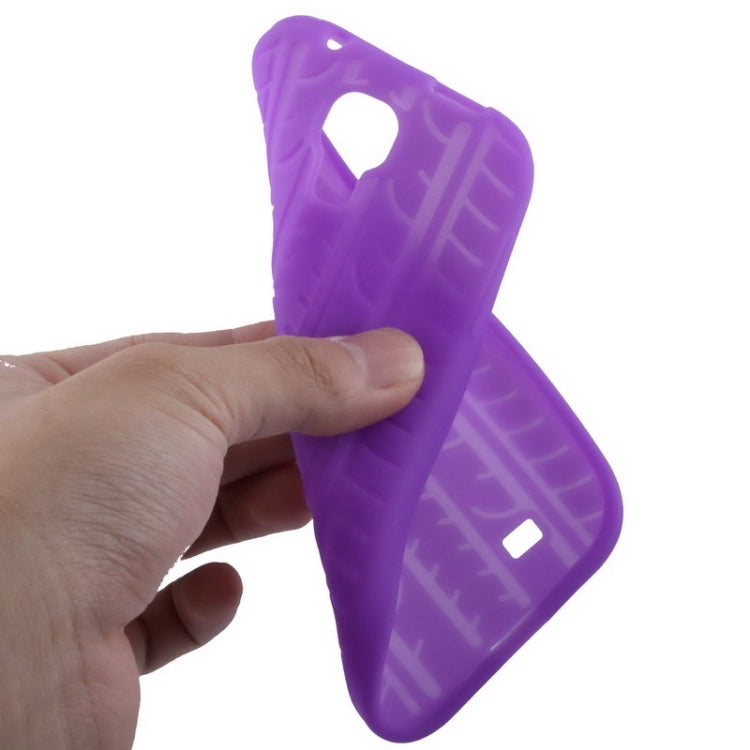Pure Color Tyre Texture Silicone Case for Galaxy S IV / i9500