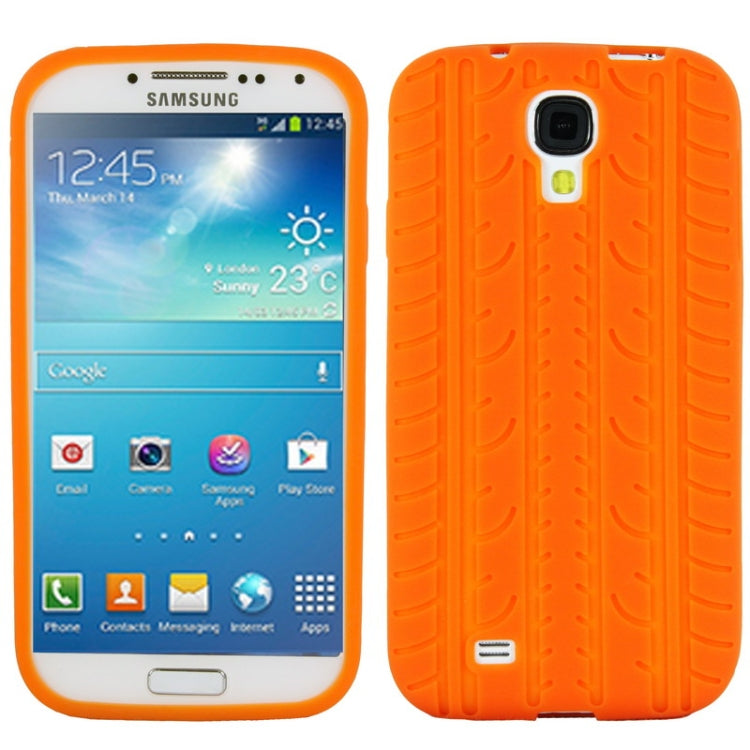 Pure Color Tyre Texture Silicone Case for Galaxy S IV / i9500