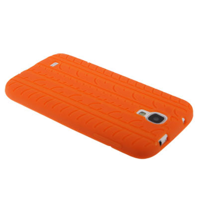 Pure Color Tyre Texture Silicone Case for Galaxy S IV / i9500