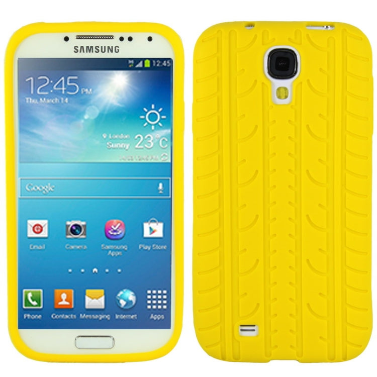 Pure Color Tyre Texture Silicone Case for Galaxy S IV / i9500