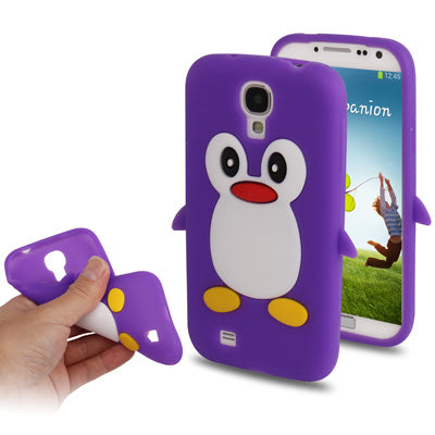 3D Penguin Shaped Silicon Protective Case for Galaxy S IV / i9500