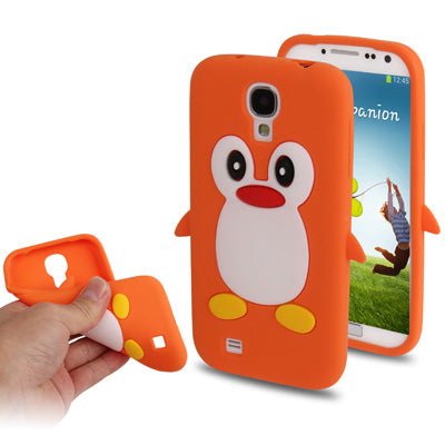 3D Penguin Shaped Silicon Protective Case for Galaxy S IV / i9500