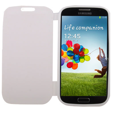 Cross Texture Horizontal Flip Scrub TPU Case for Galaxy S IV / i9500 (White)(Black)