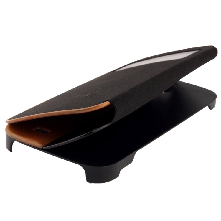 Rosewood and Magnetic Materials Genuine Leather Horizontal Flip Case with Holder for Galaxy Note II / N7100