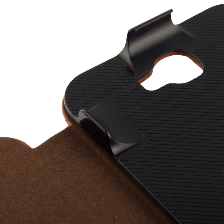 Rosewood and Magnetic Materials Genuine Leather Horizontal Flip Case with Holder for Galaxy Note II / N7100