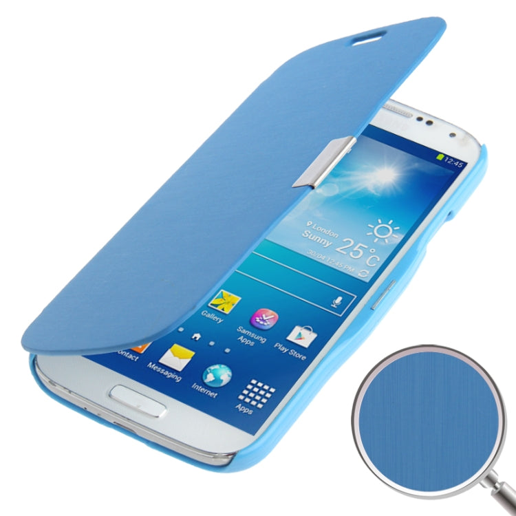 Brushed Texture Horizontal Flip Leather Case for Galaxy S IV / i9500