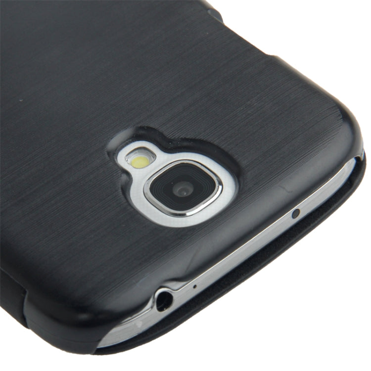 Brushed Texture Horizontal Flip Leather Case for Galaxy S IV / i9500
