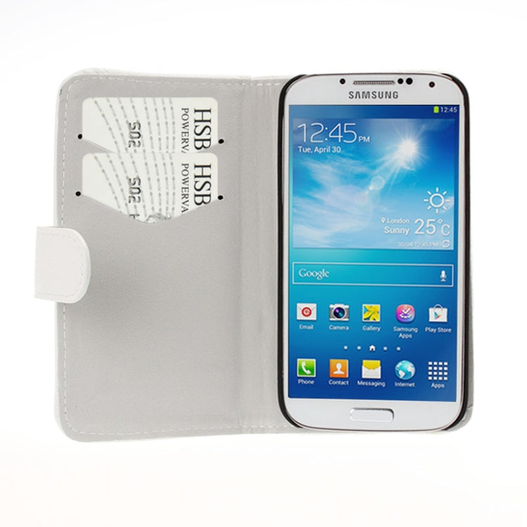 3D DIY Butterfly Pattern Diamond Encrusted Leather Case with Credit Card Slot & Holder for Galaxy S IV / i9500