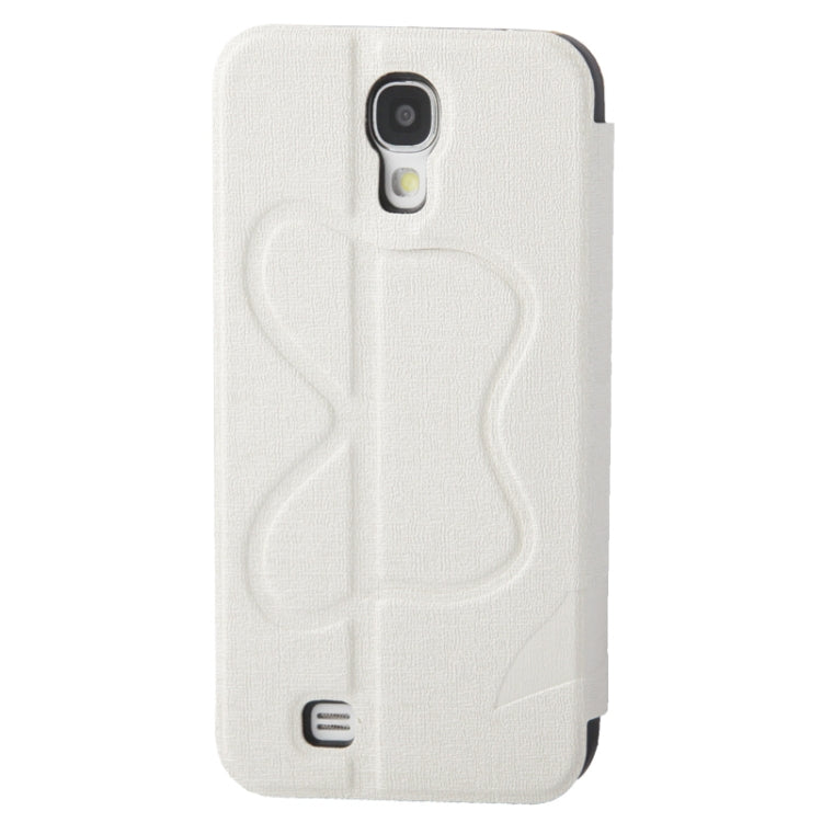 Oracle Texture Embossing Pattern Leather Case with Credit Card Slots & Butterfly Holder for Galaxy S IV / i9500(White)