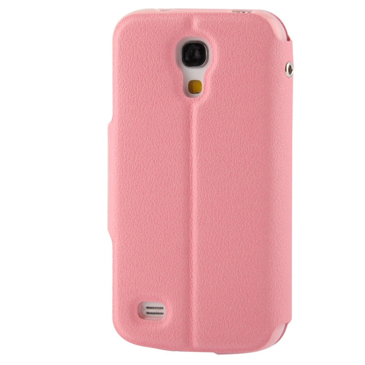 Pebble Texture Leather Case with Call Display ID & Holder for Galaxy S IV / i9500