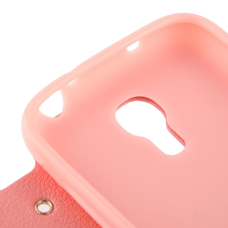 Pebble Texture Leather Case with Call Display ID & Holder for Galaxy S IV / i9500