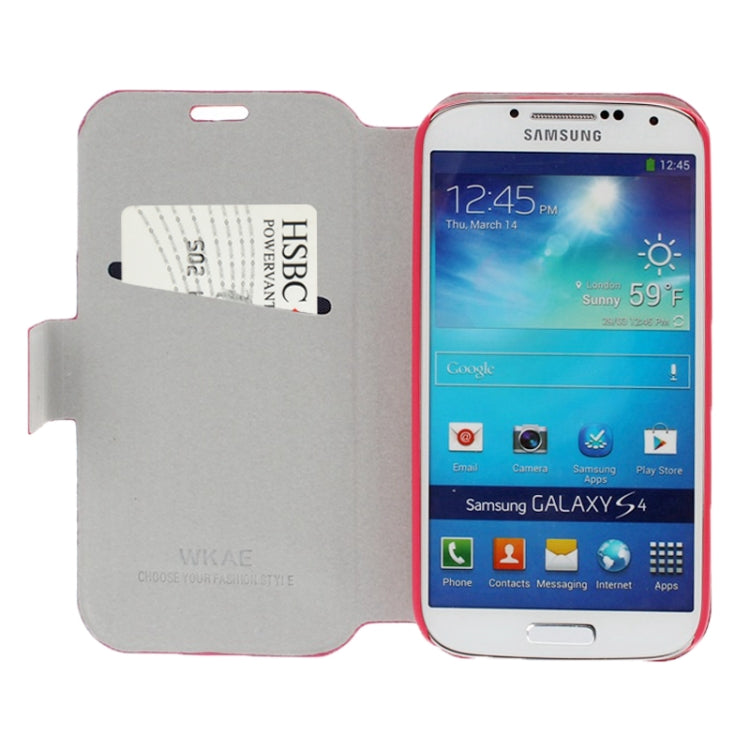 Diamond Encrusted Swan Pattern Flip Leather Case with Credit Card Slot & Holder for Galaxy S IV / i9500