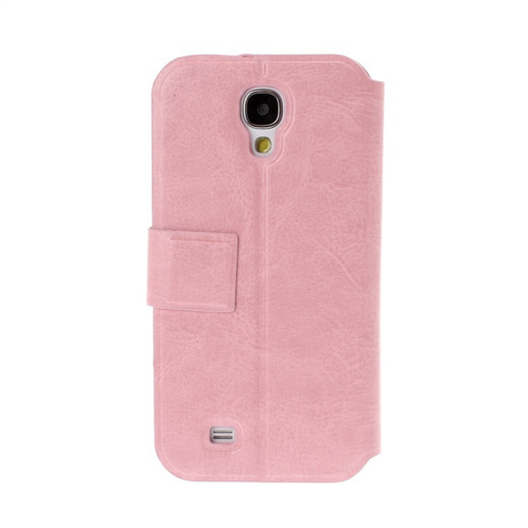 Diamond Encrusted Four Leaves Clover Pattern Flip Leather Case with Credit Card Slot & Holder for Galaxy S IV / i9500