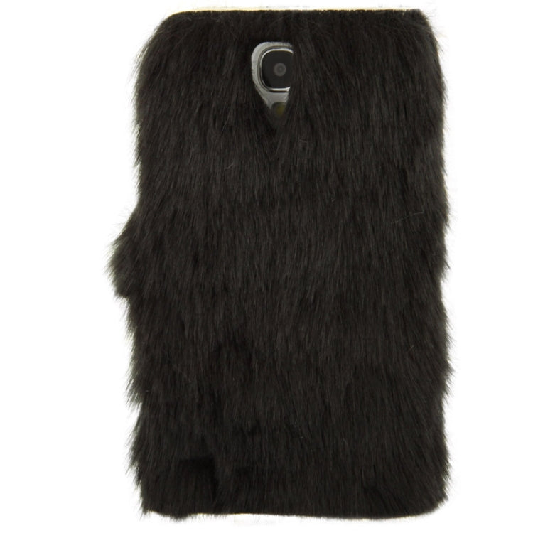 Diamond Encrusted Winter Warm Fur Leather Case with Credit Card Slot & Holder for Galaxy S IV / i9500