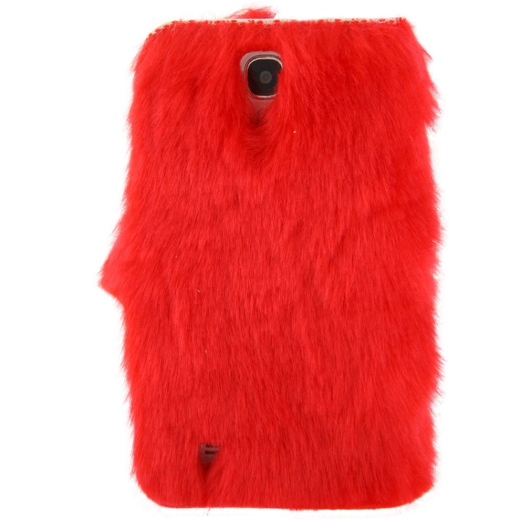 Diamond Encrusted Winter Warm Fur Leather Case with Credit Card Slot & Holder for Galaxy S IV / i9500