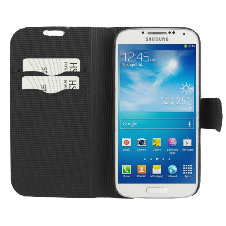Hairline Texture DIY 3D Crown Diamond Encrusted Leather Case with Credit Card Slot & Holder for Galaxy S IV / i9500(White)