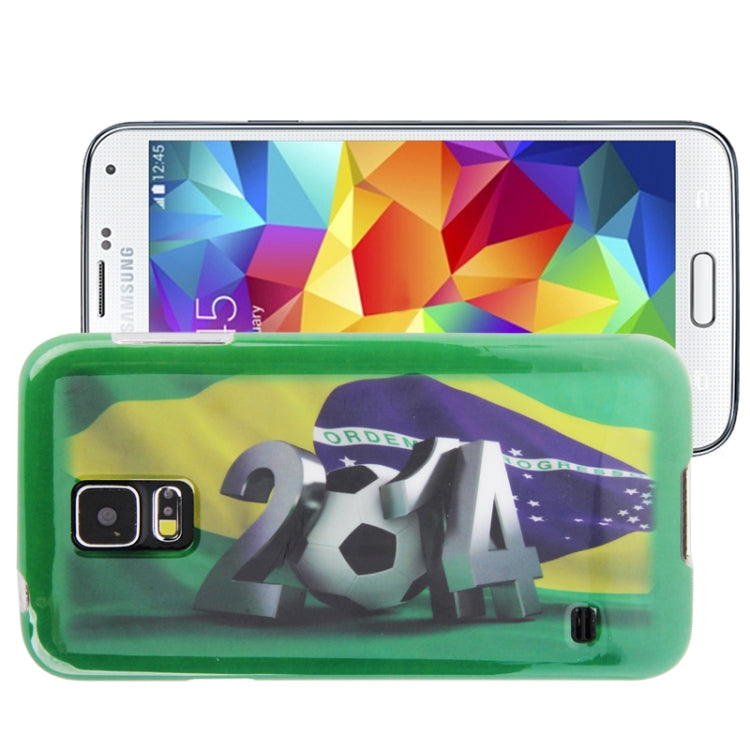World Cup Soccer Pattern TPU Case for Galaxy S5 / G900(Green)
