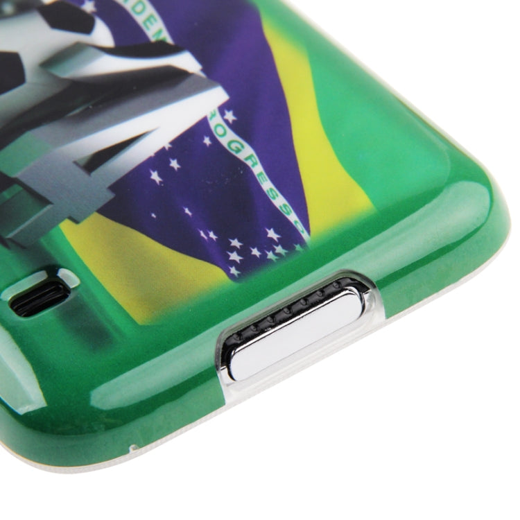 World Cup Soccer Pattern TPU Case for Galaxy S5 / G900(Green)