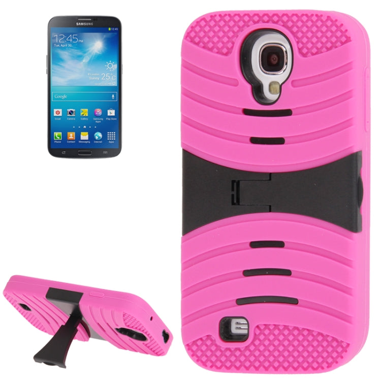 Hard Plastic + Silicone Combination Case with Holder for Galaxy S IV / i9500