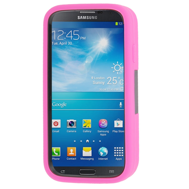 Hard Plastic + Silicone Combination Case with Holder for Galaxy S IV / i9500