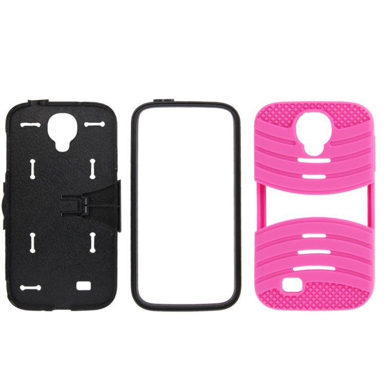 Hard Plastic + Silicone Combination Case with Holder for Galaxy S IV / i9500
