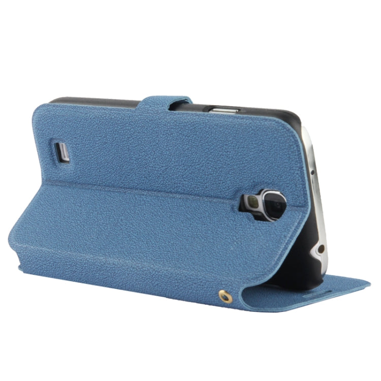 Gravel Texture Horizontal Flip Leather Case with Credit Card Slots & Holder for Galaxy S IV / i9500