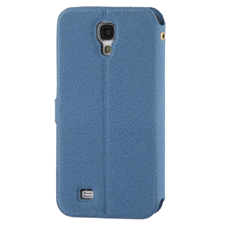 Gravel Texture Horizontal Flip Leather Case with Credit Card Slots & Holder for Galaxy S IV / i9500