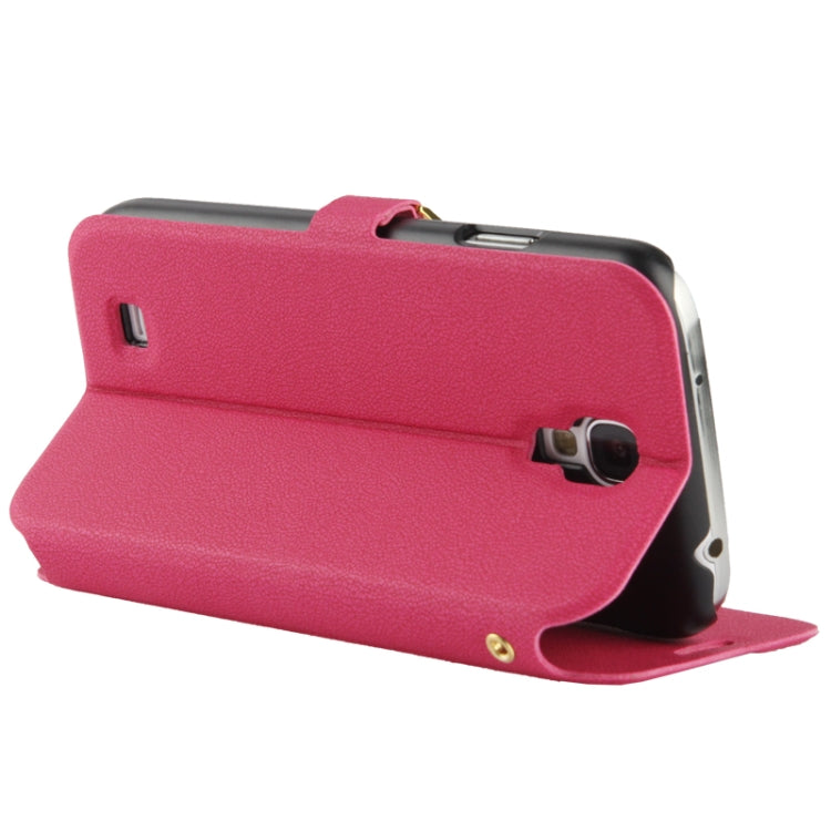 Gravel Texture Horizontal Flip Leather Case with Credit Card Slots & Holder for Galaxy S IV / i9500