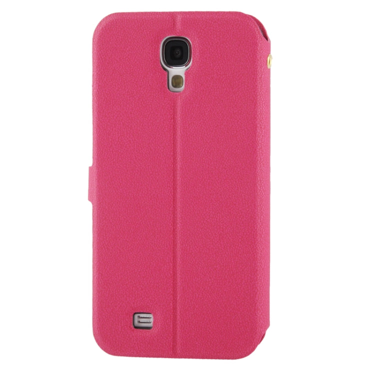Gravel Texture Horizontal Flip Leather Case with Credit Card Slots & Holder for Galaxy S IV / i9500