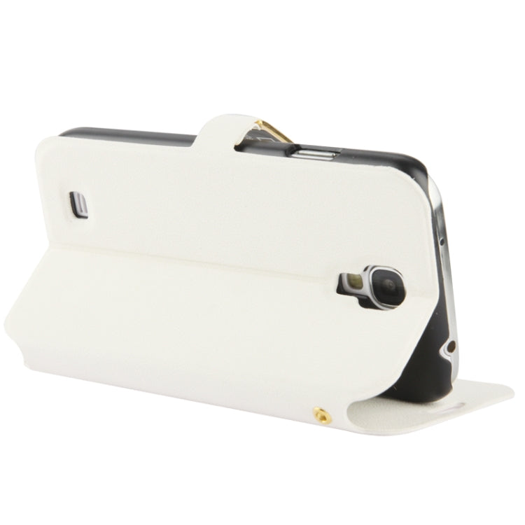 Gravel Texture Horizontal Flip Leather Case with Credit Card Slots & Holder for Galaxy S IV / i9500