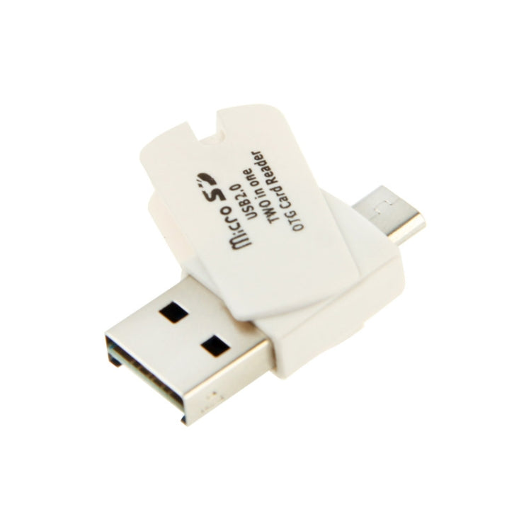 2 in 1 OTG USB 2.0 Flash Drive Micro SD OTG Reader, For Galaxy S IV / i9500 / i9300, Note III / N9000 / N7100 etc.