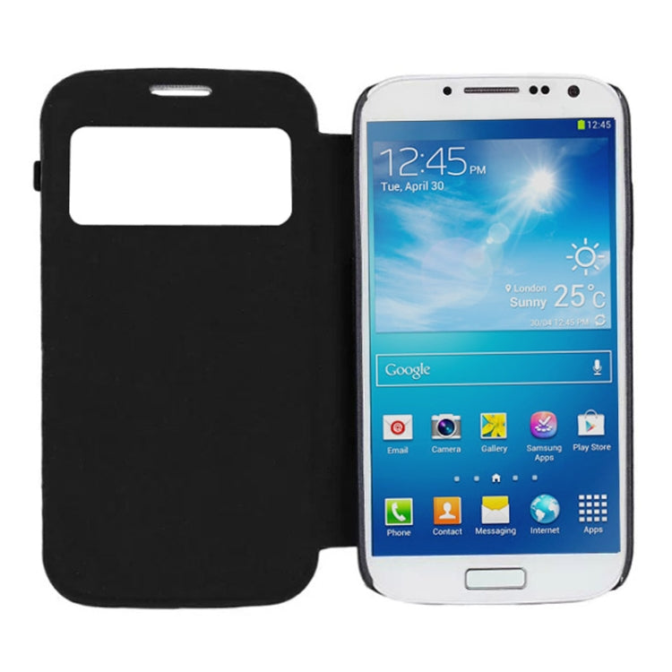 Jeans Style Flip Leather Case with Credit Card Slots & Call Display ID for Galaxy S IV / i9500