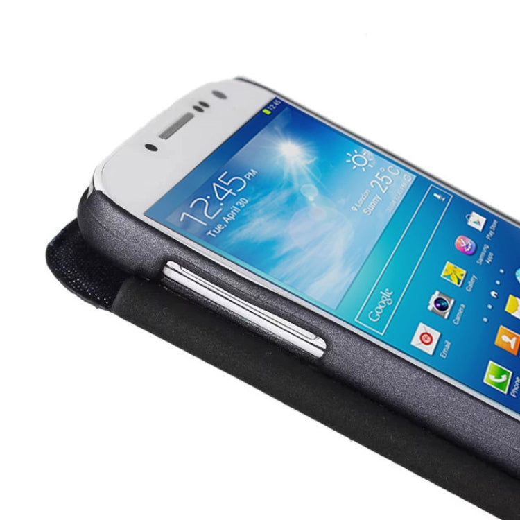 Jeans Style Flip Leather Case with Credit Card Slots & Call Display ID for Galaxy S IV / i9500