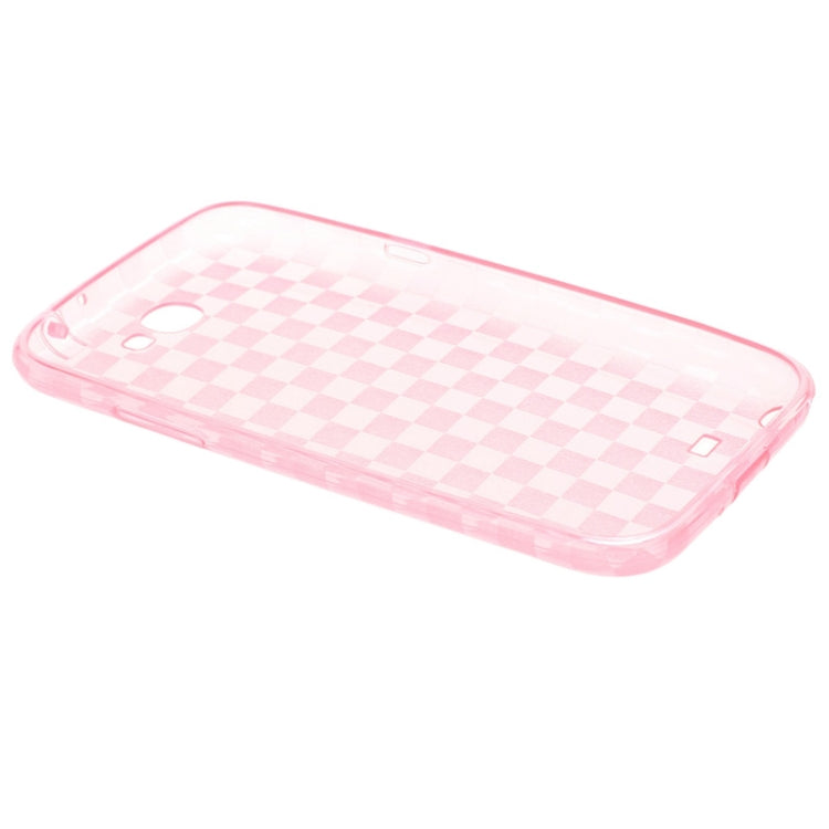 Grid Pattern Translucent TPU Protective Case with Anti-dust Plug for Galaxy Note II / N7100