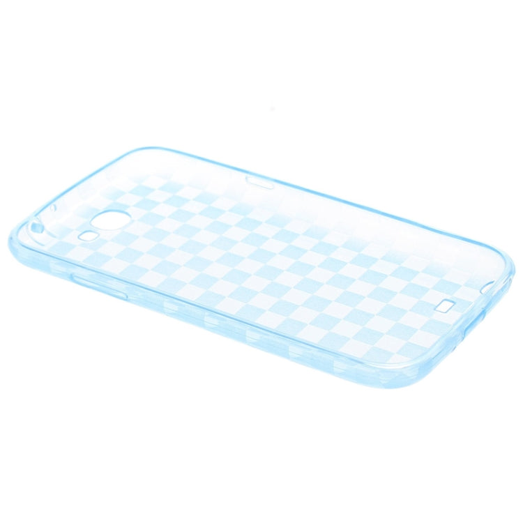 Grid Pattern Translucent TPU Protective Case with Anti-dust Plug for Galaxy Note II / N7100