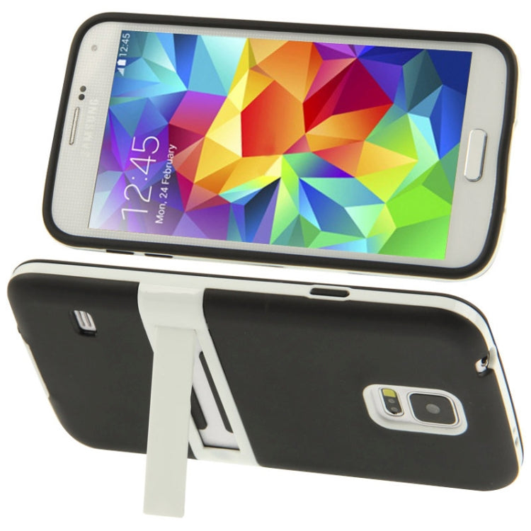 Translucent Frosted TPU Protective Case with Detachable Plastic Frame & Holder for Galaxy S5 / G900