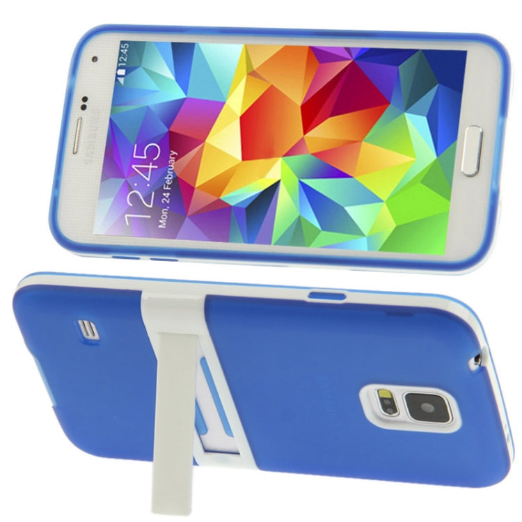 Translucent Frosted TPU Protective Case with Detachable Plastic Frame & Holder for Galaxy S5 / G900