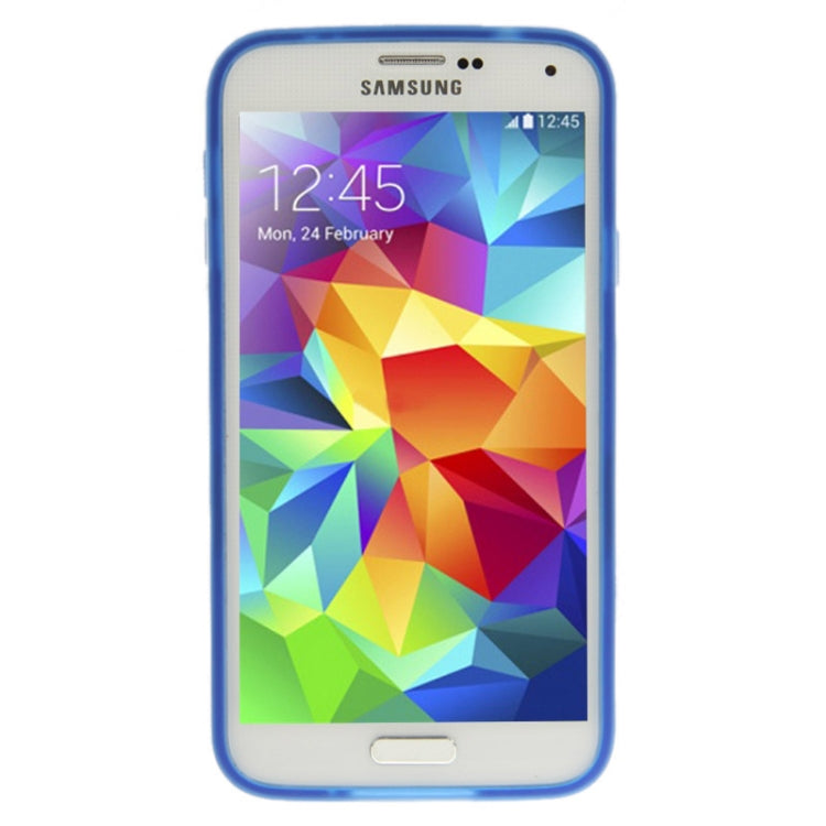 Translucent Frosted TPU Protective Case with Detachable Plastic Frame & Holder for Galaxy S5 / G900