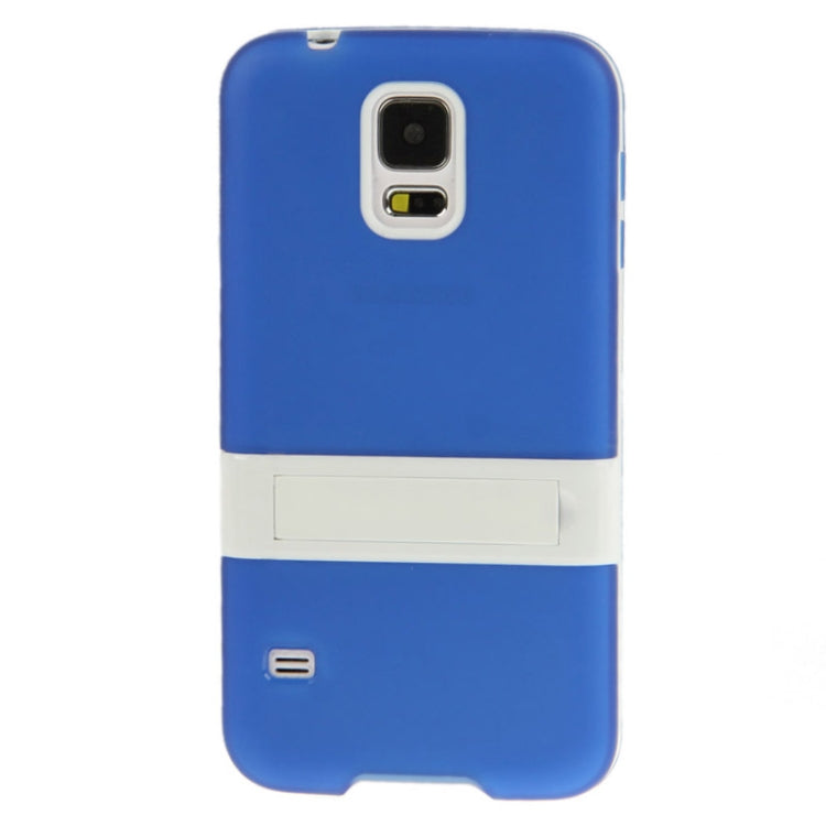 Translucent Frosted TPU Protective Case with Detachable Plastic Frame & Holder for Galaxy S5 / G900