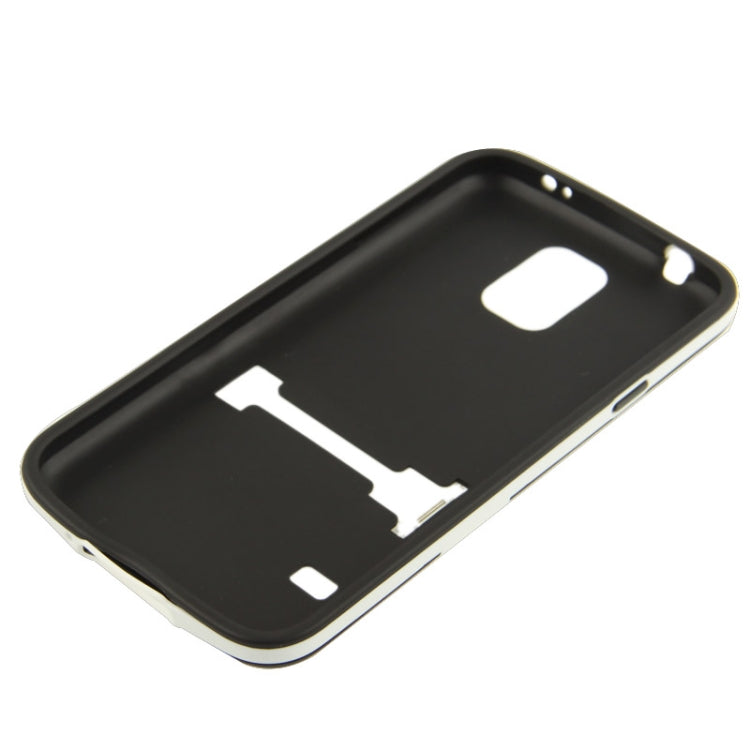 Translucent Frosted TPU Protective Case with Detachable Plastic Frame & Holder for Galaxy S5 / G900