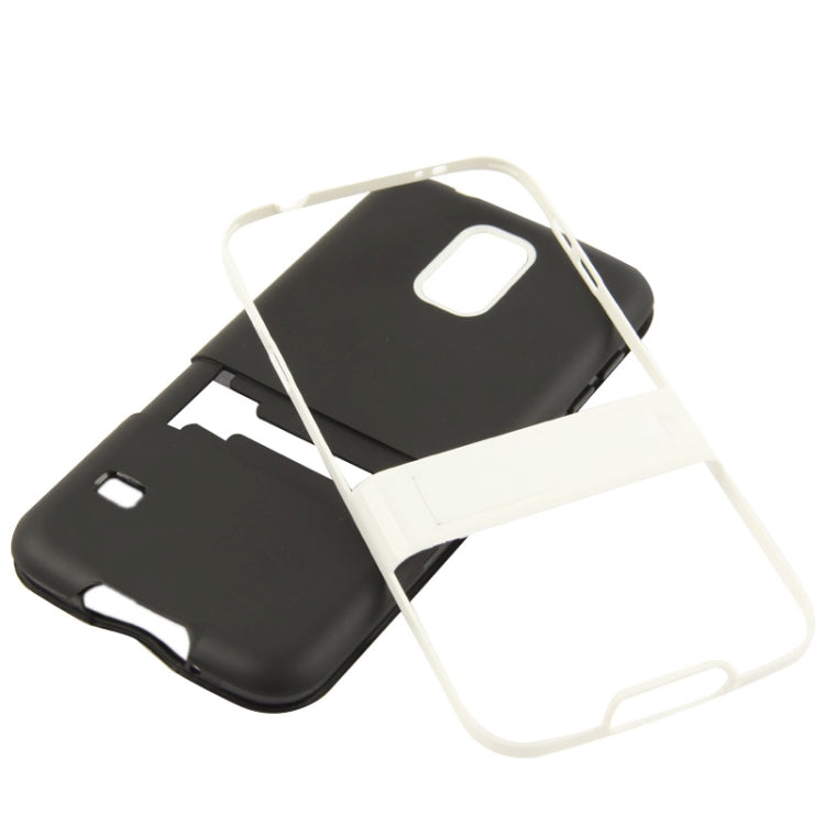 Translucent Frosted TPU Protective Case with Detachable Plastic Frame & Holder for Galaxy S5 / G900