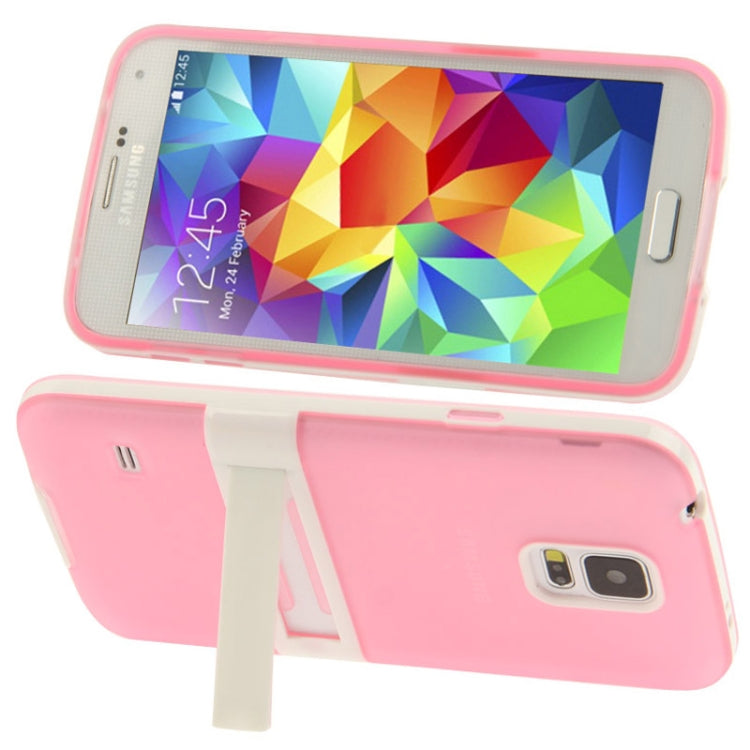 Translucent Frosted TPU Protective Case with Detachable Plastic Frame & Holder for Galaxy S5 / G900
