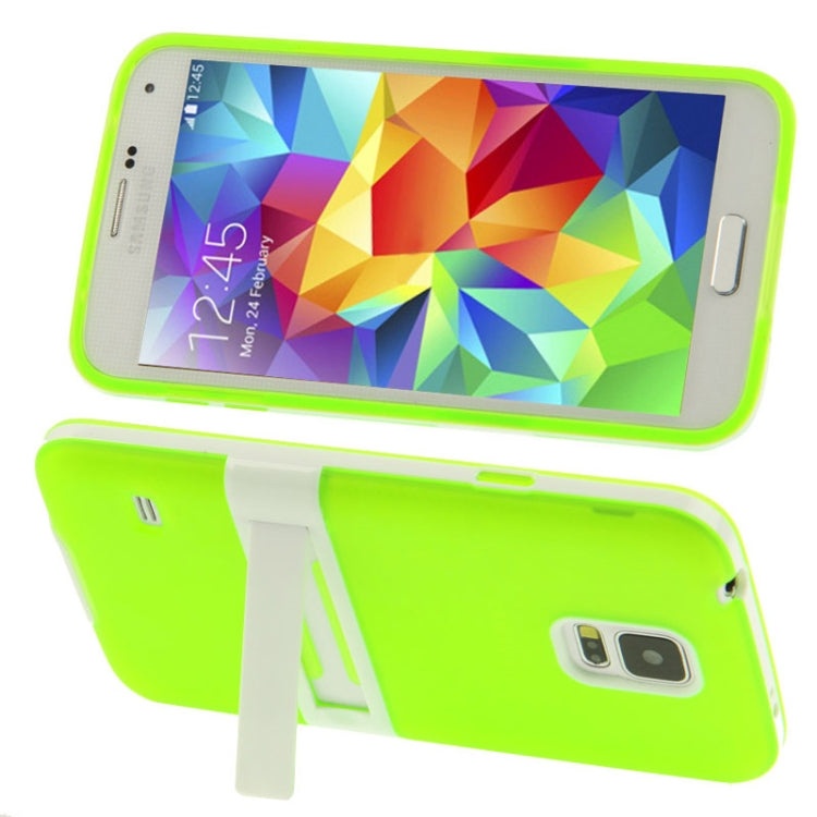 Translucent Frosted TPU Protective Case with Detachable Plastic Frame & Holder for Galaxy S5 / G900