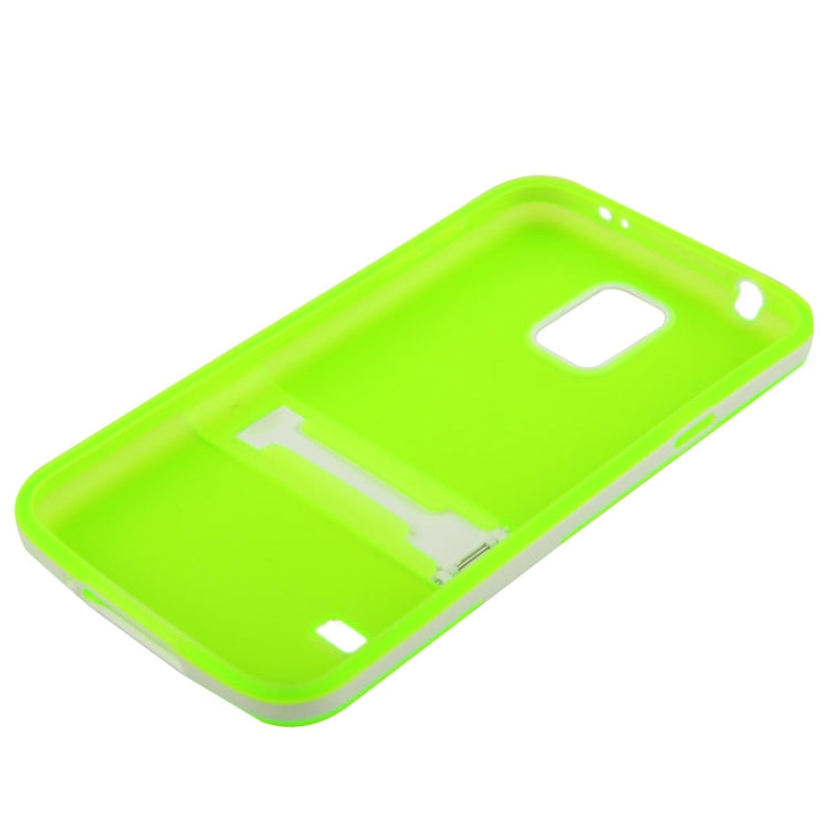 Translucent Frosted TPU Protective Case with Detachable Plastic Frame & Holder for Galaxy S5 / G900