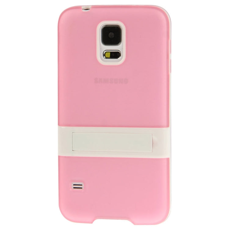 Translucent Frosted TPU Protective Case with Detachable Plastic Frame & Holder for Galaxy S5 / G900