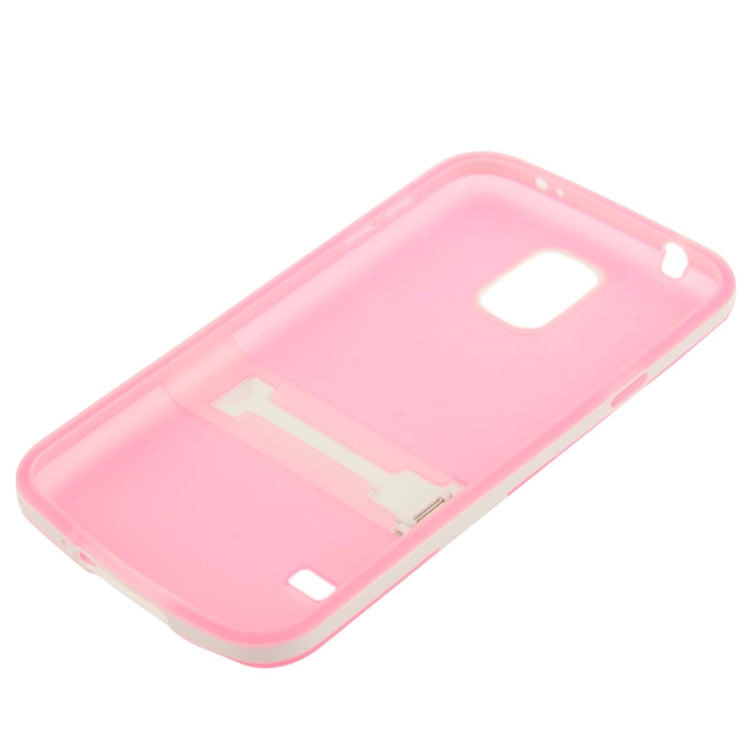 Translucent Frosted TPU Protective Case with Detachable Plastic Frame & Holder for Galaxy S5 / G900